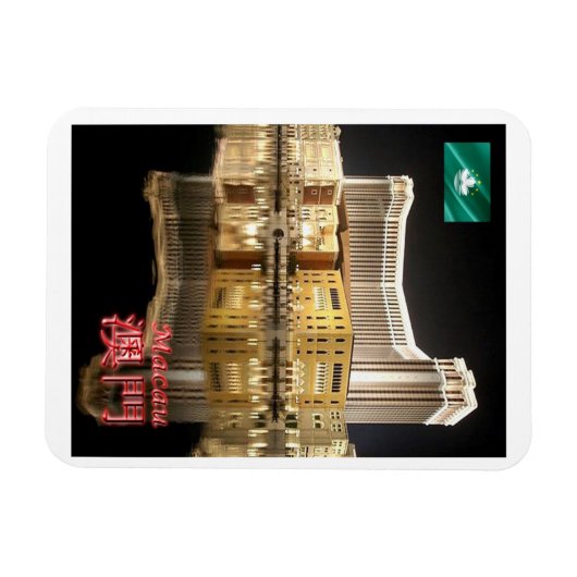 Macau van Night - Magnet Magneet (Horizontaal)