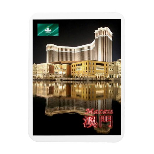 Macau van Night - Magnet Magneet (Verticaal)