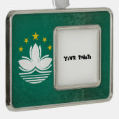 Macau Verzilverd Omlijst Ornament (Rechts)