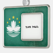 Macau Verzilverd Omlijst Ornament (Links)