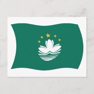 Macau Vlag Ansichtkaart Briefkaart