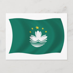 Macau Vlag Ansichtkaart Briefkaart