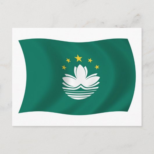 Macau Vlag Ansichtkaart Briefkaart (Voorkant)