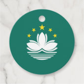 Macau-vlag Bedankjes Labels (Voorkant)