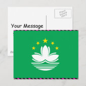 Macau-vlag Briefkaart (Voorkant / Achterkant)