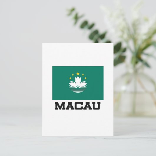Macau-vlag Briefkaart (Staand voorkant)