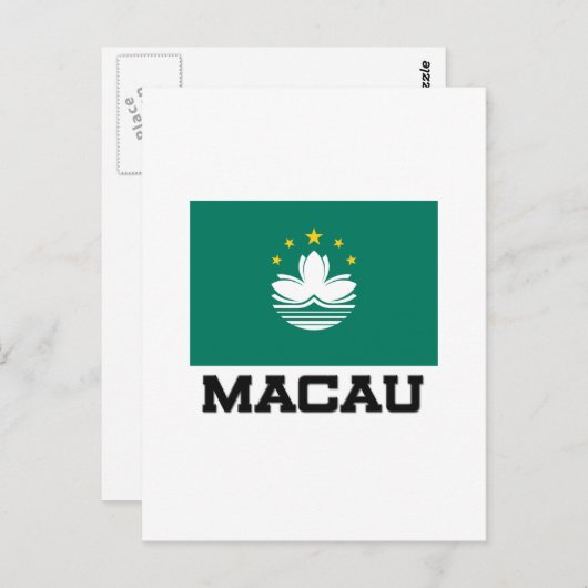 Macau-vlag Briefkaart (Voorkant / Achterkant)