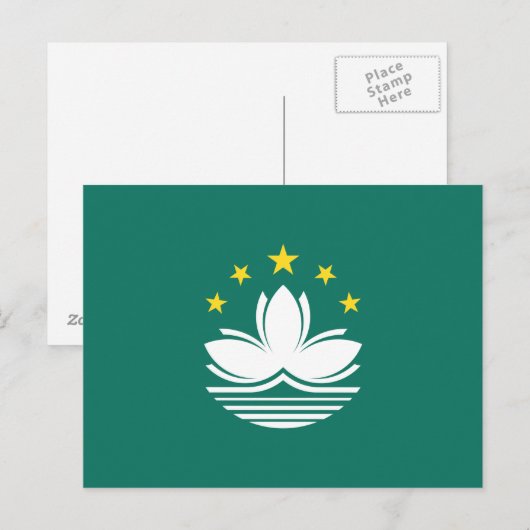 Macau-vlag Briefkaart (Voorkant / Achterkant)