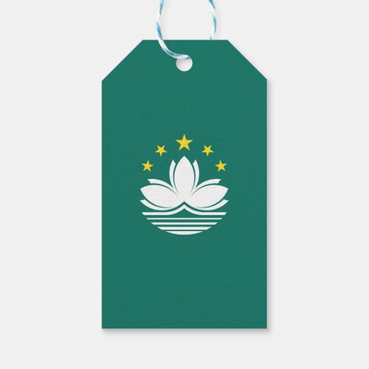 Macau-vlag Cadeaulabel (Achterkant)