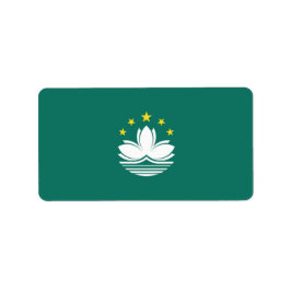 Macau-vlag Etiket