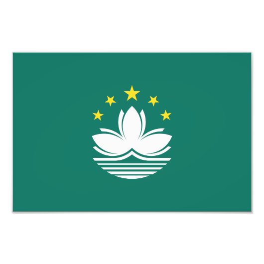 Macau-vlag Foto Afdruk (Voorkant)