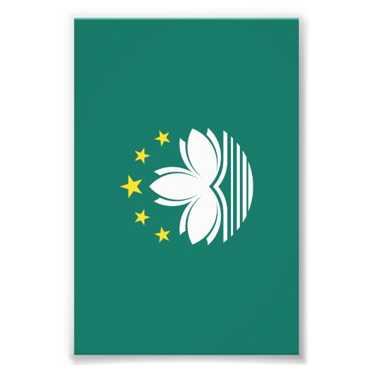 Macau-vlag Foto Afdruk (Voorkant)