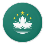 Macau-vlag Keramische Knop (Voorkant)