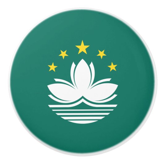 Macau-vlag Keramische Knop (Voorkant)