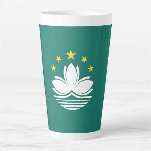 Macau-vlag Latte Mok (Voorkant)