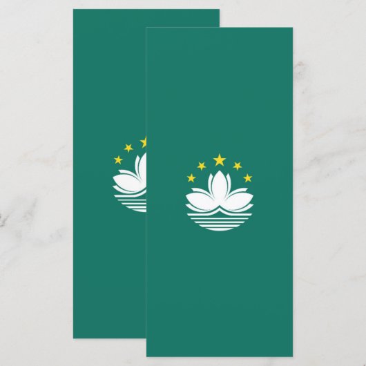 Macau vlag menu (Voorkant / Achterkant)