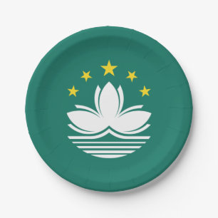 Macau vlag papieren bordje