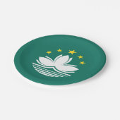 Macau-vlag Papieren Bordje (Gekanteld)