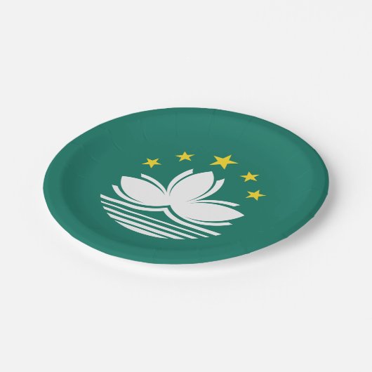 Macau-vlag Papieren Bordje (Gekanteld)
