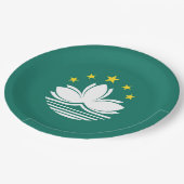 Macau-vlag Papieren Bordje (Gekanteld)