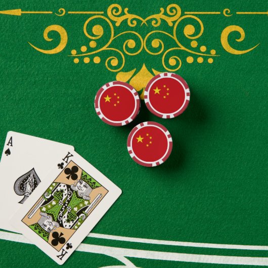 Macau-vlag Poker Chips (Pokertafel (Stack))