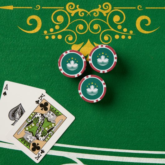 Macau-vlag Poker Chips (Pokertafel (Stack))