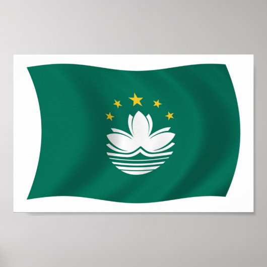 Macau Vlag Poster Print (Voorkant)