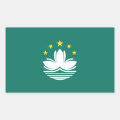 Macau-vlag Rechthoekige Sticker (Voorkant)