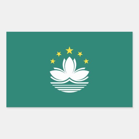 Macau-vlag Rechthoekige Sticker (Voorkant)