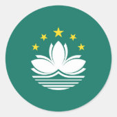 Macau-vlag Ronde Sticker (Voorkant)