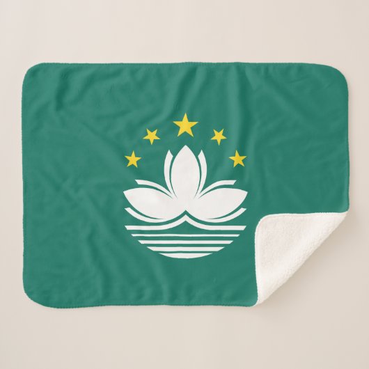 Macau-vlag Sherpa Deken (Voorkant (horizontaal))
