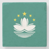 Macau-vlag Stenen Onderzetter (Voorkant)