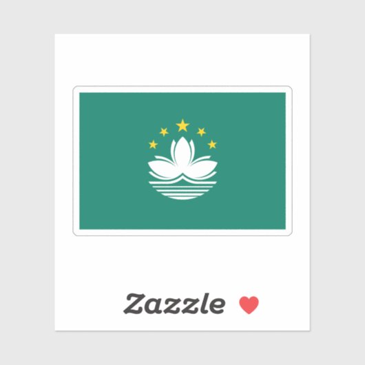 Macau-vlag Sticker (Vel)