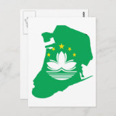 Macau-vlaggenkaart Briefkaart (Voorkant / Achterkant)