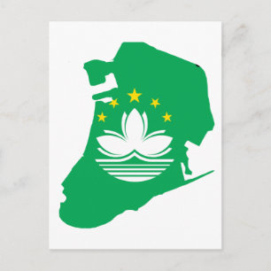 Macau-vlaggenkaart Briefkaart