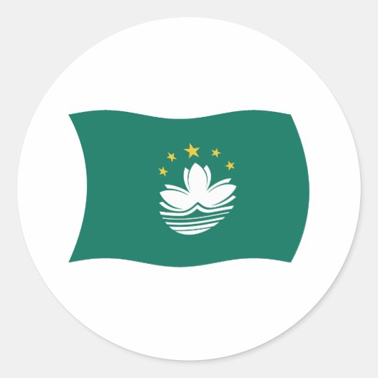 Macau Vlagsticker Ronde Sticker (Voorkant)