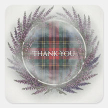 MacAulay Tartan Heather Huwelijksvierkant Sticker