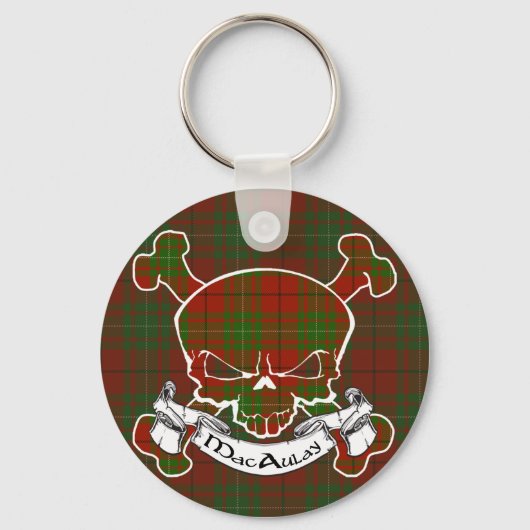 MacAulay Tartan Skull Sleutelhanger (Voorkant)
