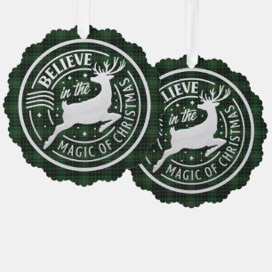 MacAuley Jacht Oude Schotse Tartan Kerstmis Ornament Kaart