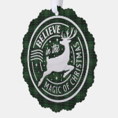 MacAuley Jacht Oude Schotse Tartan Kerstmis Ornament Kaart (Links)