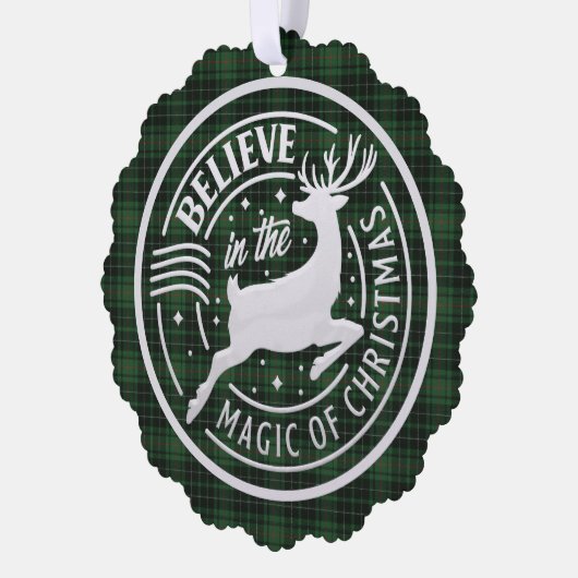 MacAuley Jacht Oude Schotse Tartan Kerstmis Ornament Kaart (Links)
