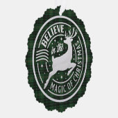 MacAuley Jacht Oude Schotse Tartan Kerstmis Ornament Kaart (Rechts)