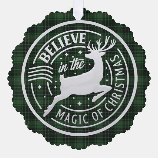 MacAuley Jacht Oude Schotse Tartan Kerstmis Ornament Kaart (Voorkant)