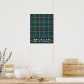 MacAuliffe Tartan Kleuren van Ierland Poster (Keuken)