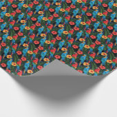 Macaw And Hibiscus Pattern Cadeaupapier (Hoek)