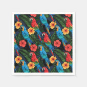 Macaw And Hibiscus Pattern Servet (Voorkant)