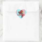 Macaw Bird des Red Parrot Painting Love Hart Sticker (Tas)