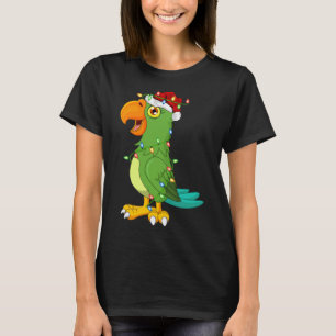 Macaw Bird Lover Xmas Santa Hat Macaw Kerstmis T-shirt