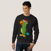 Macaw Bird Lover Xmas Santa Hat Macaw Kerstmis Trui (Voorkant volledig)