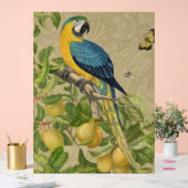 Macaw Blue Yellow Tropical Oerwoud Antiek Acryl Bord (Huwelijk)